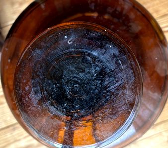 特大蓋つき飴色茶瓶　A360-8