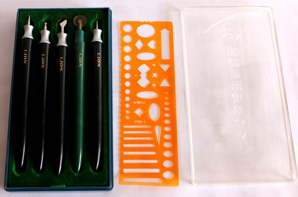 謄写版用鉄筆セット LION 5本組　B446-4