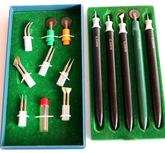 謄写版用鉄筆セット LION 5本組　B446-5