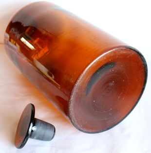 特大蓋つき飴色茶瓶　A360-7