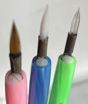 ペン軸付き自在ペン ガラスペン替先3本セット B357-13