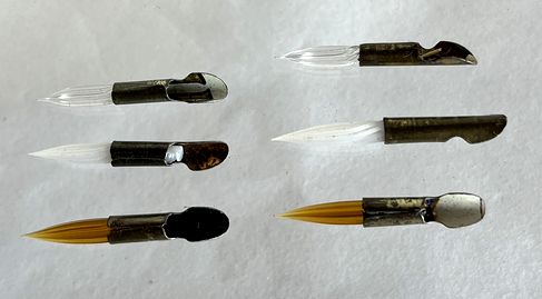 ペン軸付き自在ペン ガラスペン替先3本セット B357-8