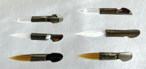 ペン軸付き自在ペン ガラスペン替先3本セット B357-4