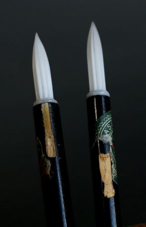 佐々木ガラスペン乳白色 陶玉萬年筆 B444 - 骨董、古民具、古書の“芳栄堂”